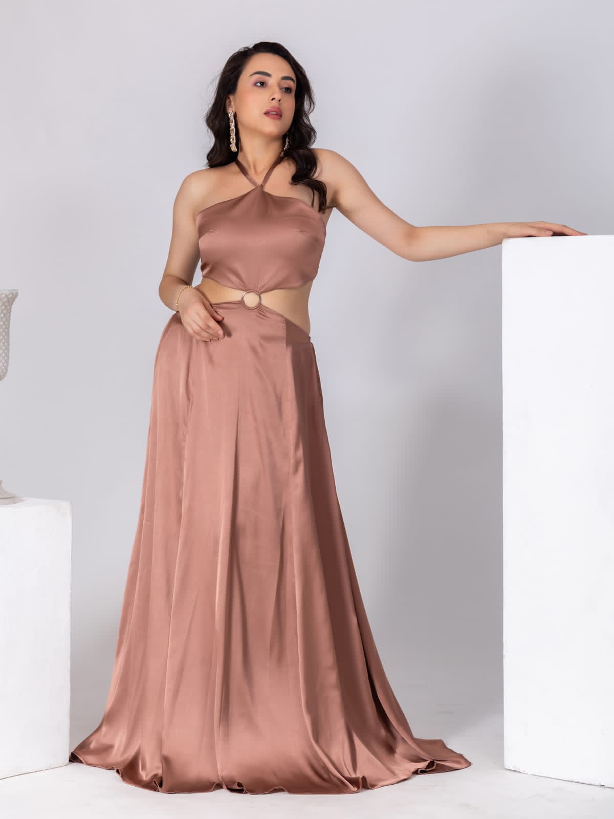 Halter Neck Maxi Dress
